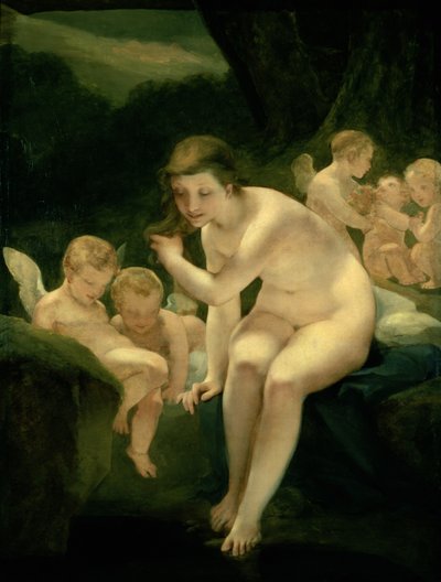 Venus badend of onschuld door Pierre Paul Prudhon